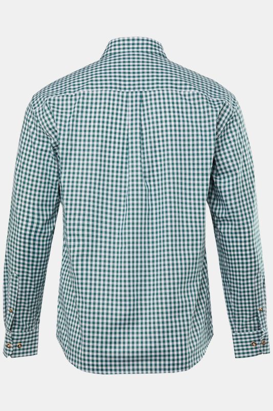 Chemise à carreaux de tenue bavaroise traditionnelle - manches longues et col boutonné, coupe Modern Fit - jusqu'au 8 XL