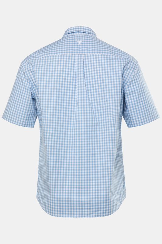 Chemise à carreaux JP 1880 traditionnelle. Manches courtes et mini-col à pointes boutonnées. Coupe Modern Fit - jusqu'au 8 XL