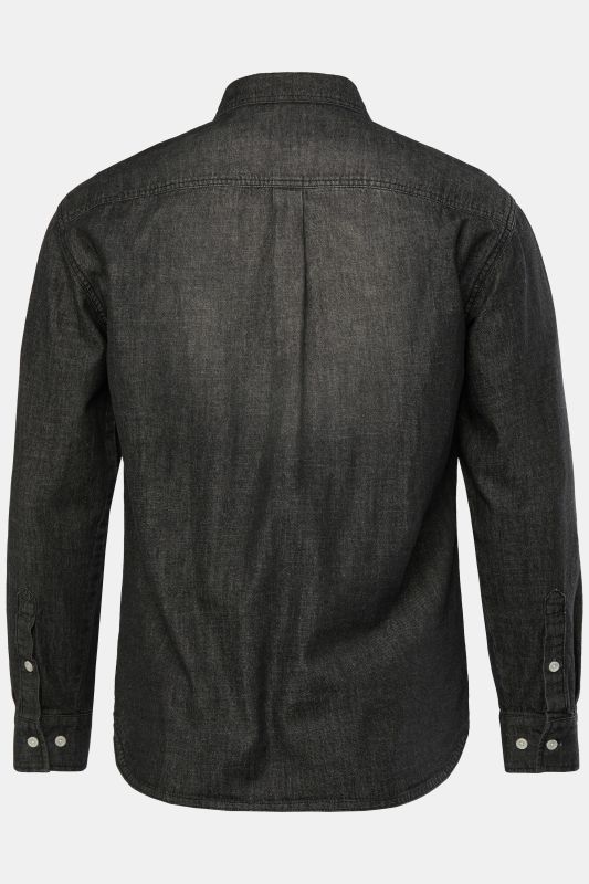 Chemise en jean JP 1880, esprit vintage, manches longues et col Kent, coupe Modern Fit - jusqu'au 8&nbsp;XL