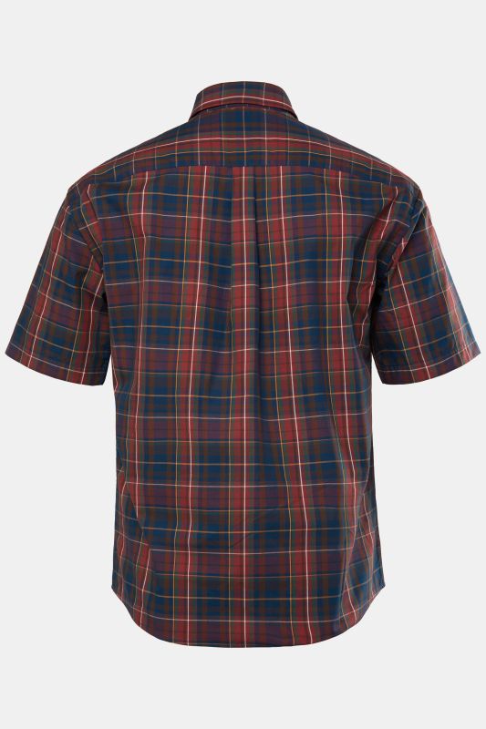Chemise à carreaux JP 1880. Manches courtes et col à pointes boutonnées. Coupe Modern Fit - jusqu'au 8 XL