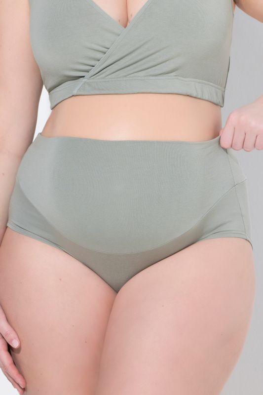 Culotte Bellieva à large ceinture, en coton bio certifié GOTS