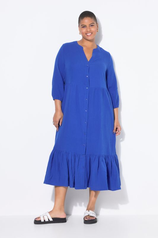 Robe maxi en mousseline, coupe évasée