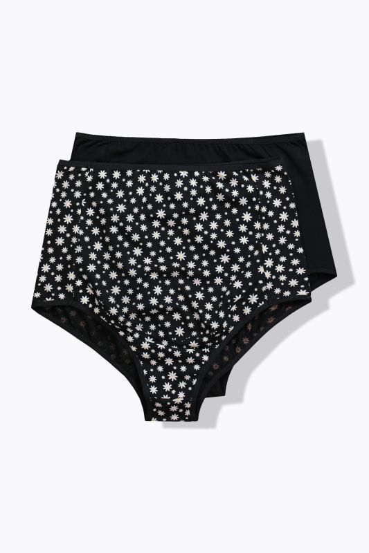 Culottes extra-hautes Bellieva, lot de 2, empiècement sur le ventre