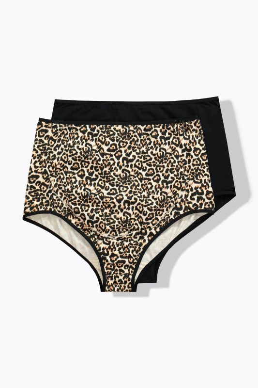 Culottes extra-hautes Bellieva, lot de 2, empiècement sur le ventre