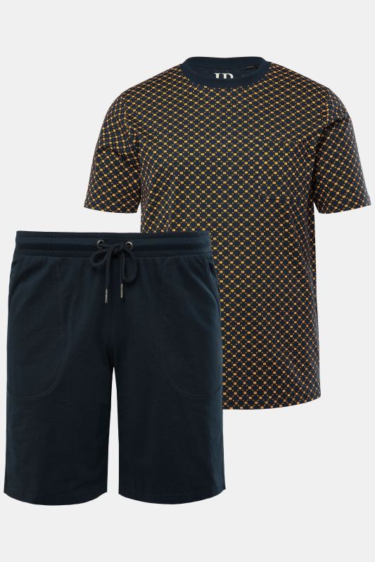 Pyjama JP 1880 collection Homewear, deux pièces (t-shirt à manches longues + short) – jusqu'au 8 XL