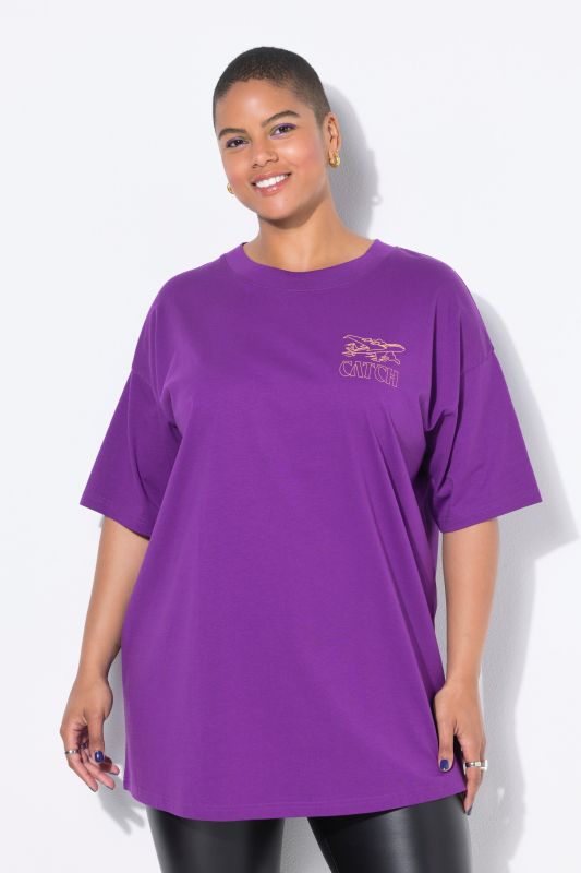 T-shirt oversize. Manches courtes. Motif avion