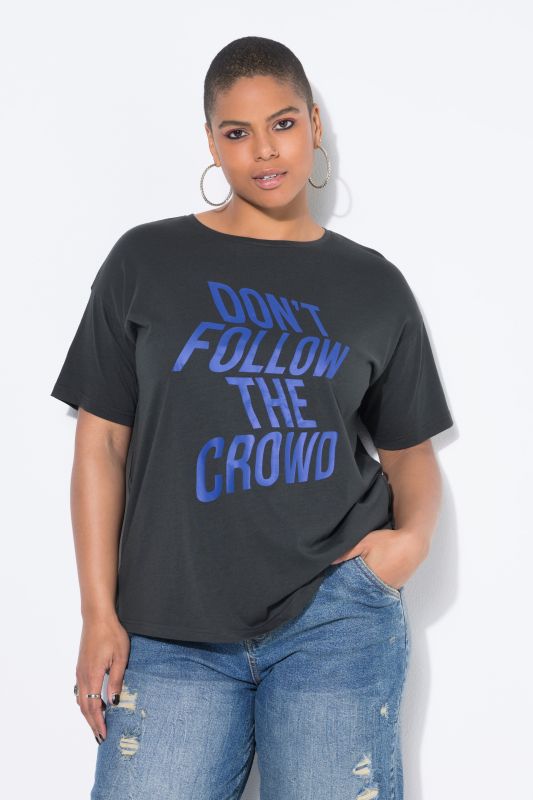 T-shirt oversize. Imprimé message