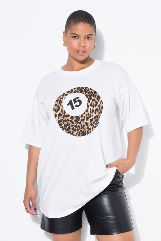 T-shirt oversize. Manches courtes. Motif boule de billard