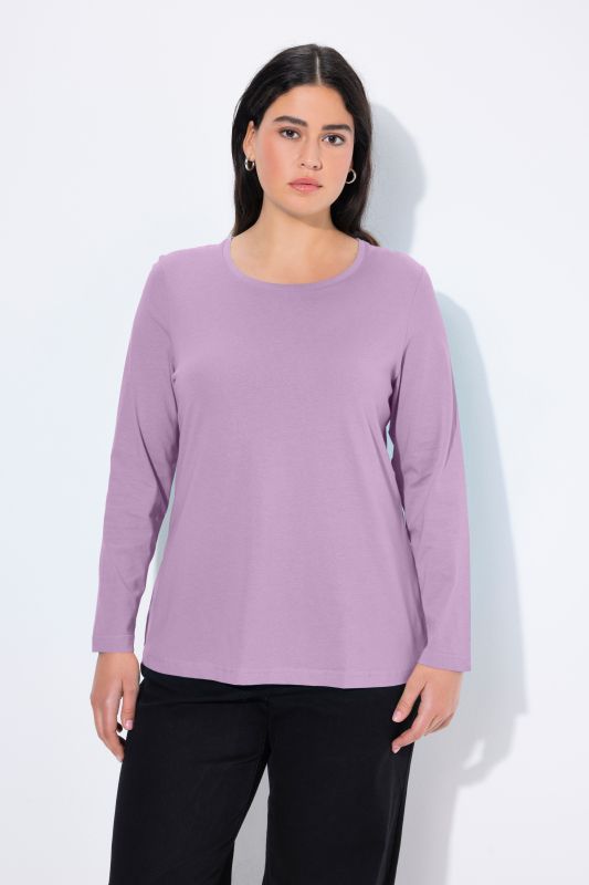 T-shirt à manches longues et col rond, coupe Slim Fit