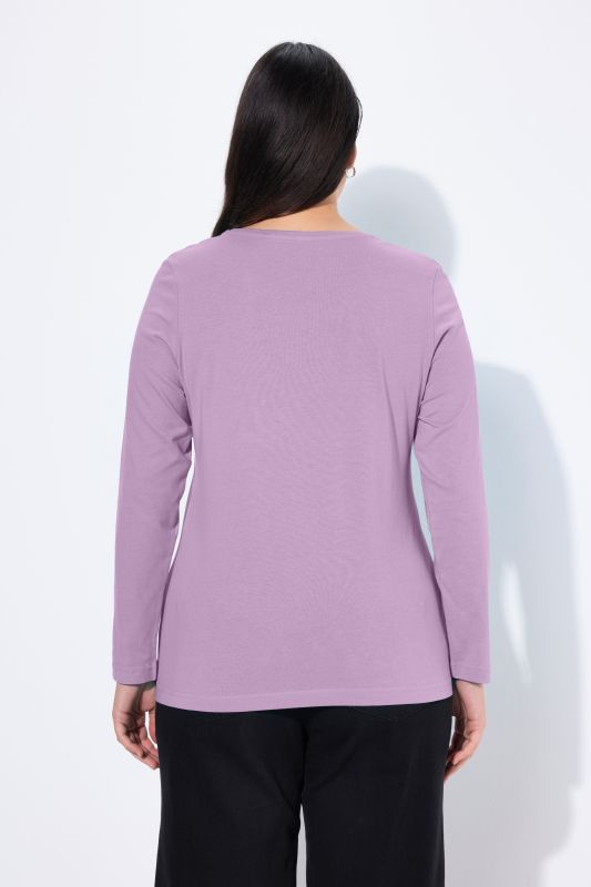 T-shirt à manches longues et col rond, coupe Slim Fit