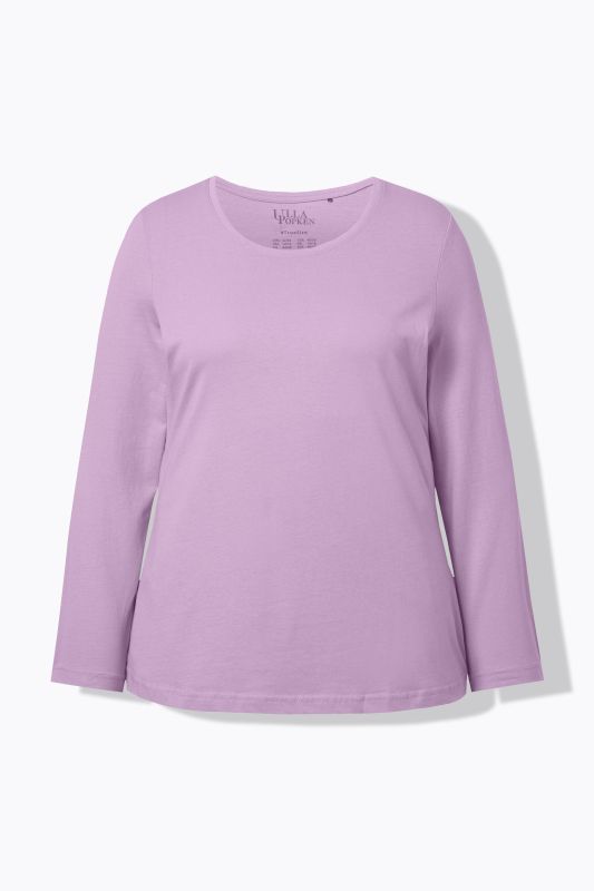 T-shirt à manches longues et col rond, coupe Slim Fit