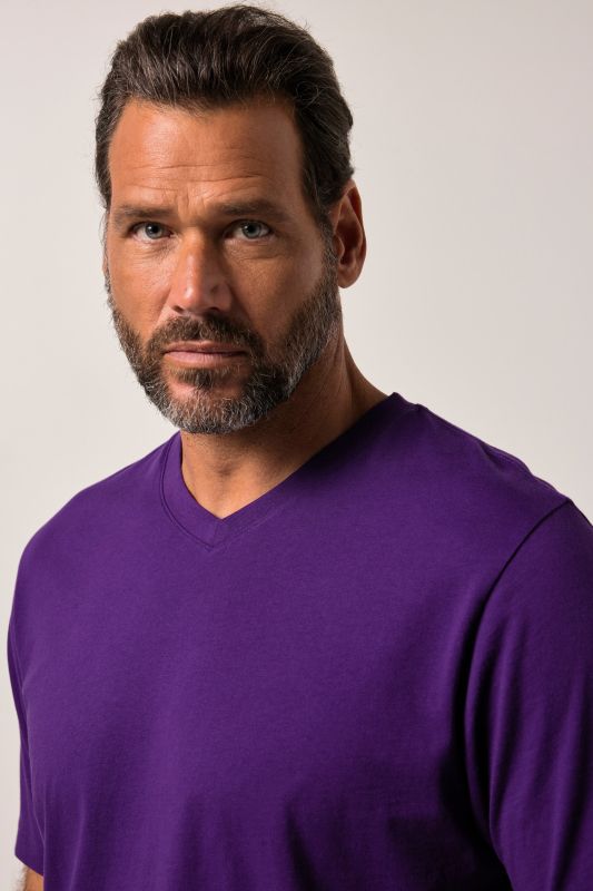 T-shirt JP 1880 Basic, col en V - jusqu'au 8 XL