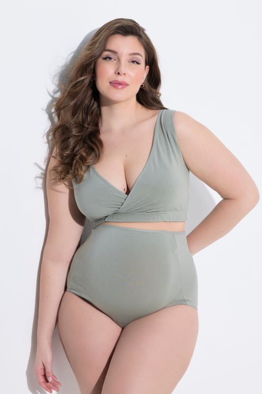 Culotte taille haute Bellieva en coton bio certifié GOTS, avec empiècement sur le ventre