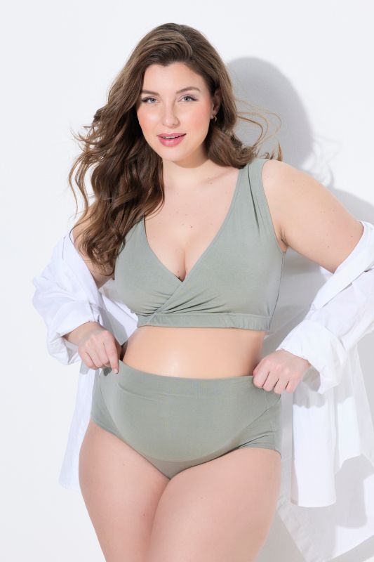Culotte Bellieva à large ceinture, en coton bio certifié GOTS