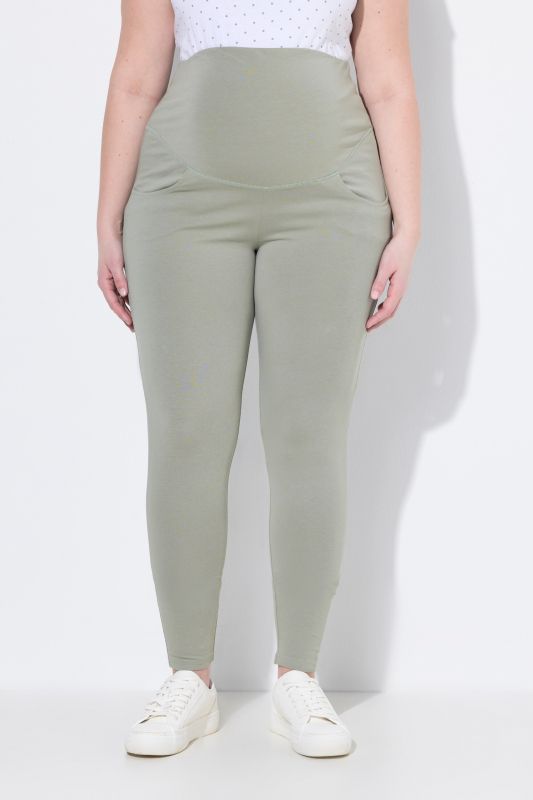 Legging Bellieva avec taille élastique large, coupe Skinny. Coton bio, GOTS