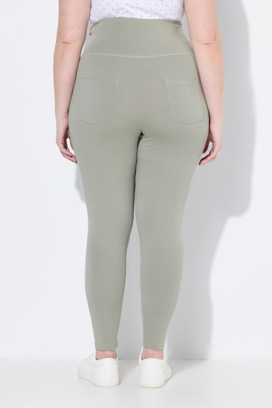 Legging Bellieva avec taille élastique large, coupe Skinny. Coton bio, GOTS