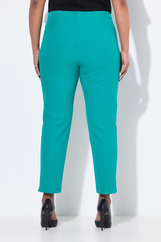 Pantalon 7/8, passepoil, taille élastique, jambe slim