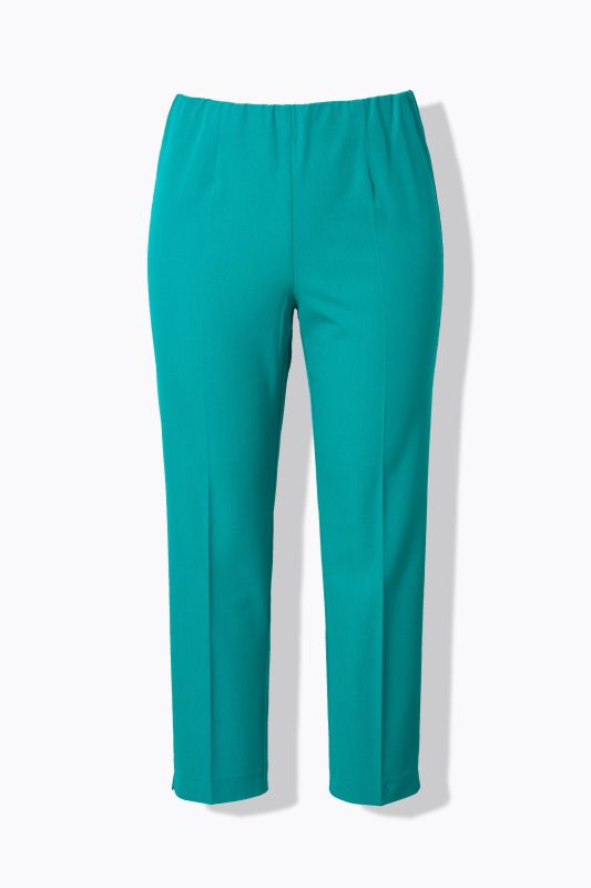 Pantalon 7/8, passepoil, taille élastique, jambe slim