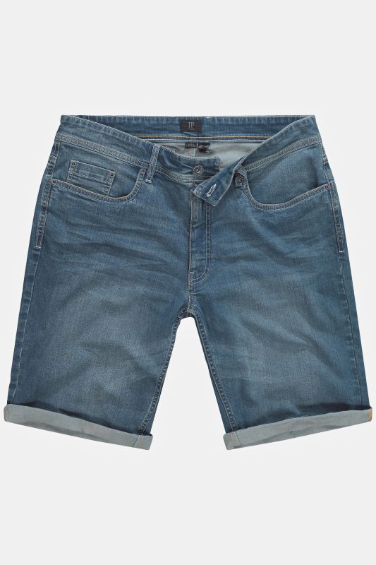 Bermuda, ventre confort, jean, 5 poches, hautement extensible