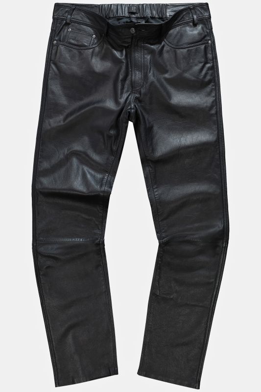 Pantalon en cuir nappa d'agneau de grande qualité, coupe Regular Fit 5 poches - jusqu'au 70