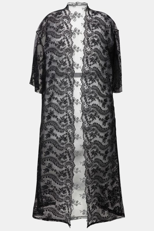 Kimono en dentelle, longueur au mollet
