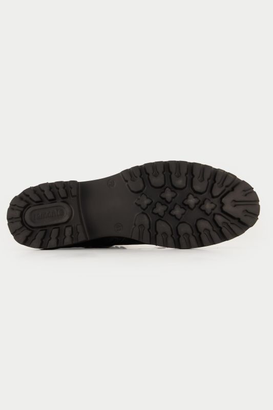 Bottines en cuir Remonte, esprit motard, fermeture zippée - largeur G