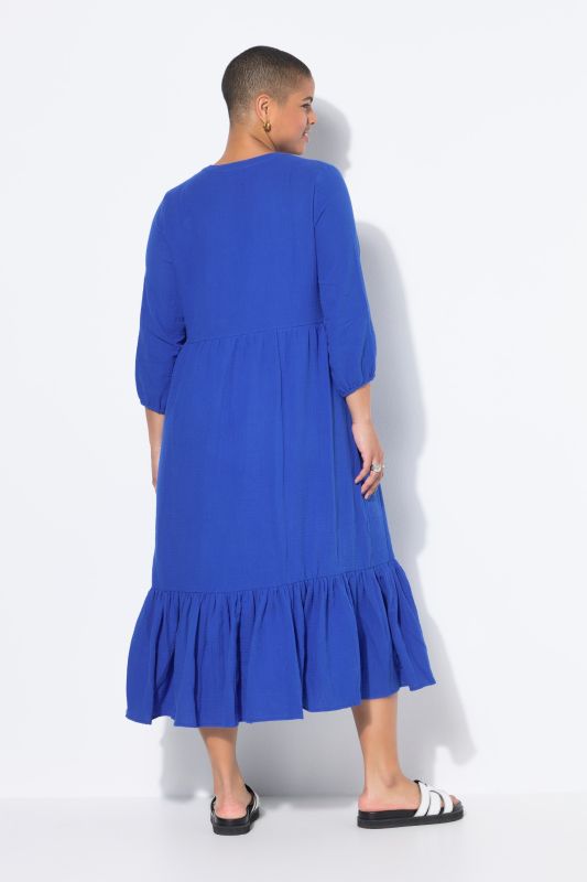 Robe maxi en mousseline, coupe évasée