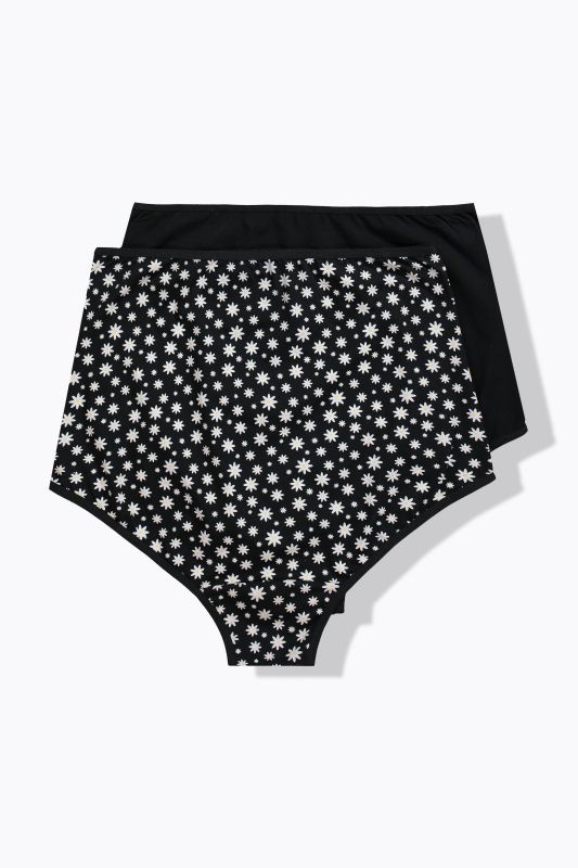 Culottes extra-hautes Bellieva, lot de 2, empiècement sur le ventre