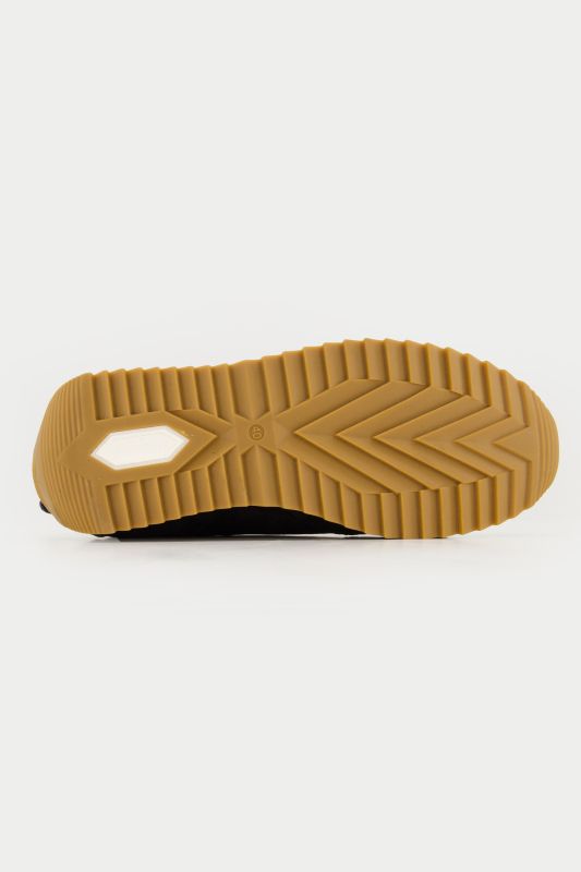 Sneakers mélange de cuirs, semelle intérieure amovible - largeur H