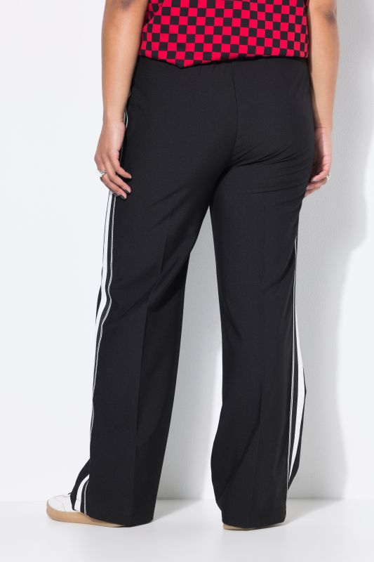 Pantalon, coupe Straight Wide Legs. Bandes fantaisies sur les côtés