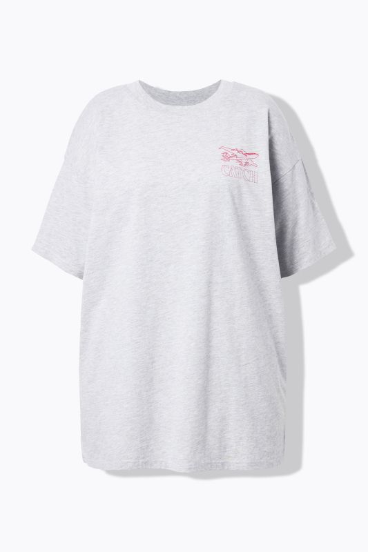 T-shirt oversize. Manches courtes. Motif avion