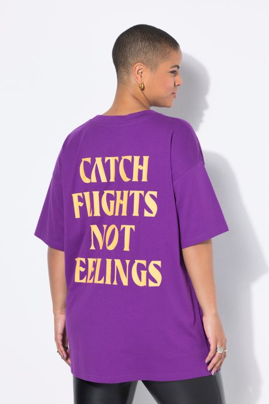 T-shirt oversize. Manches courtes. Motif avion