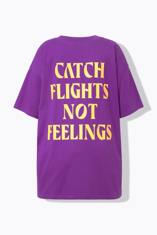 T-shirt oversize. Manches courtes. Motif avion