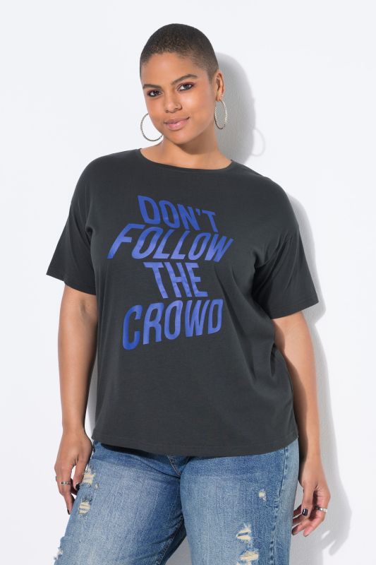 T-shirt oversize. Imprimé message