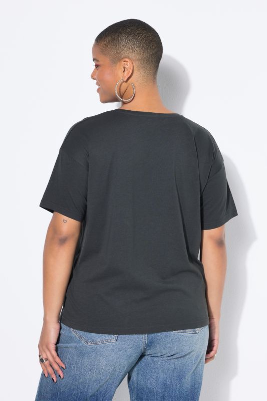 T-shirt oversize. Imprimé message