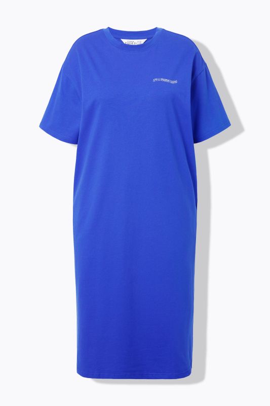 Robe-T-shirt midi oversize. Grand imprimé dans le dos