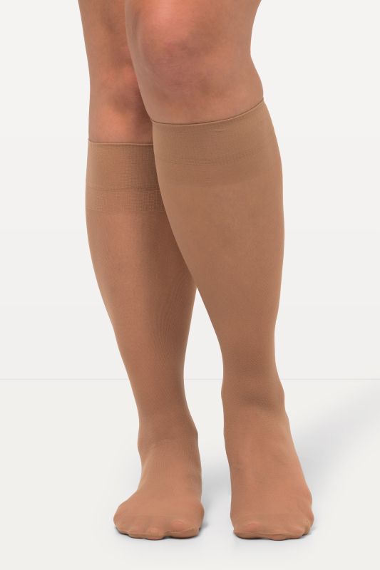 Lot de 3 mi-bas Essential, 30 deniers, jarretières confortables