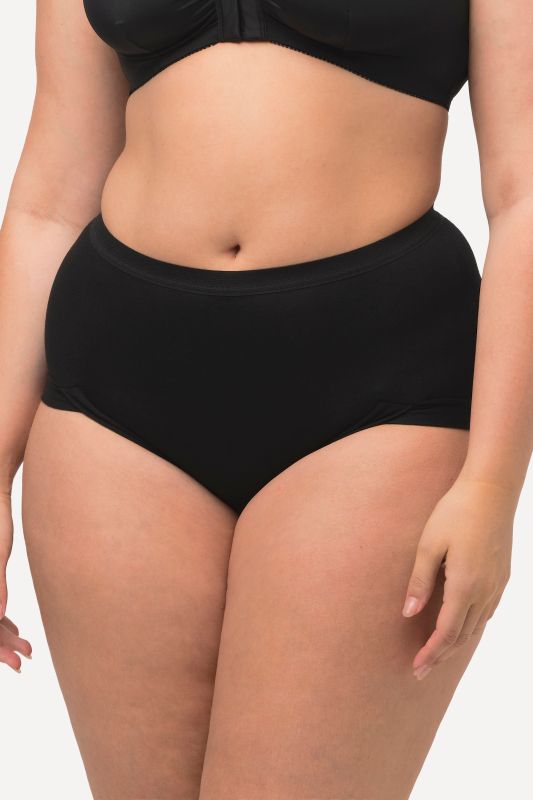 Culotte taille haute en jersey de coton, tour de cuisse échancré pour vous offrir un haut niveau de confort même si vous restez longtemps assise