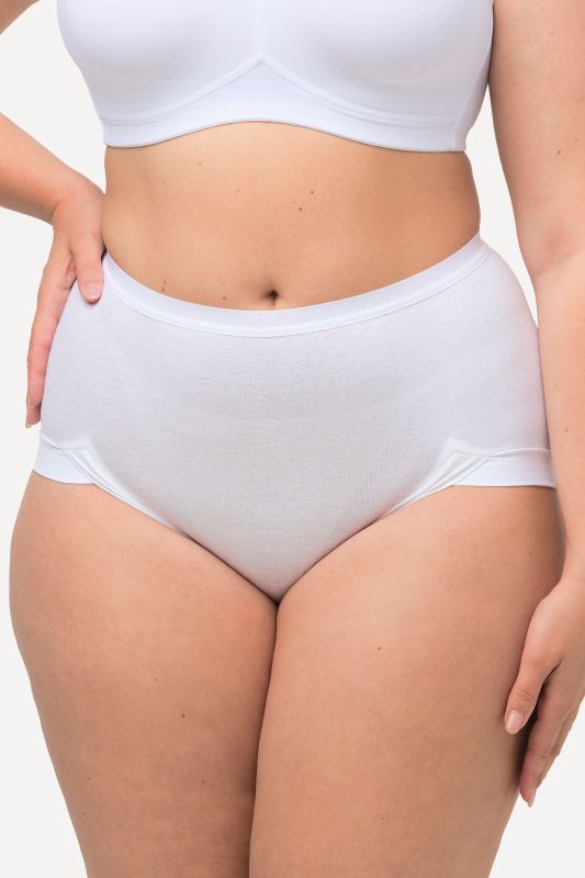 Culotte taille haute en jersey de coton, tour de cuisse échancré pour vous offrir un haut niveau de confort même si vous restez longtemps assise