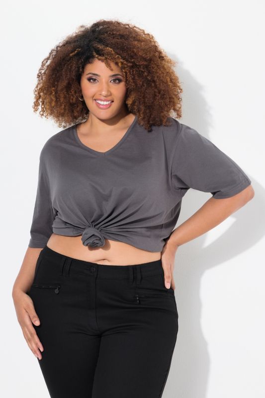 T-shirt coupe Relaxed Fit, décolleté en V et manches courtes