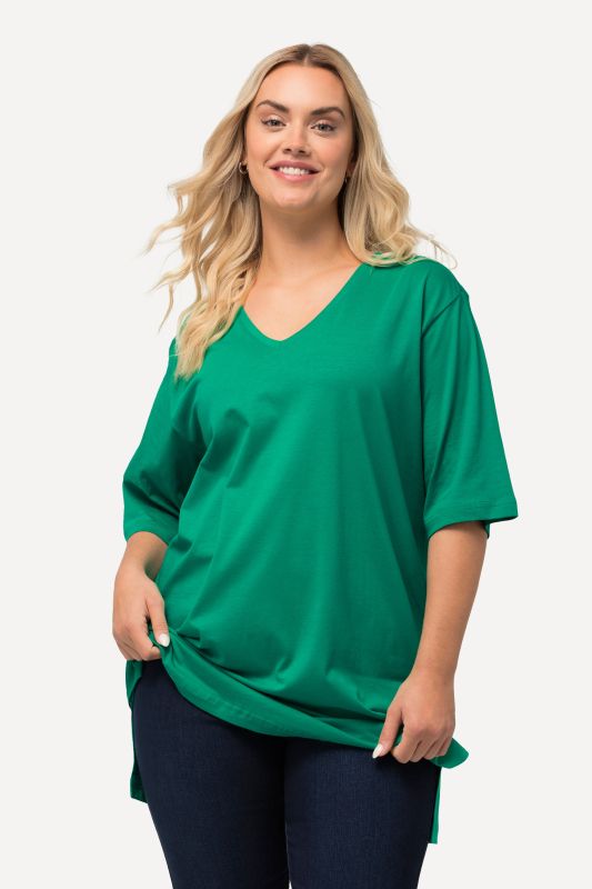 T-shirt coupe Relaxed Fit, décolleté en V et manches courtes