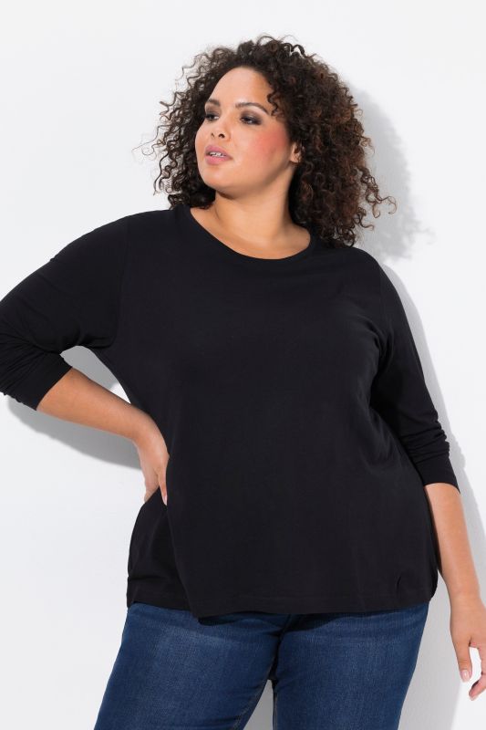 T-shirt Slim Fit, décolleté rond et manches longues