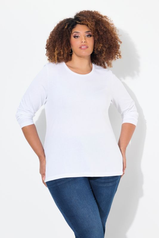T-shirt Slim Fit, décolleté rond et manches longues