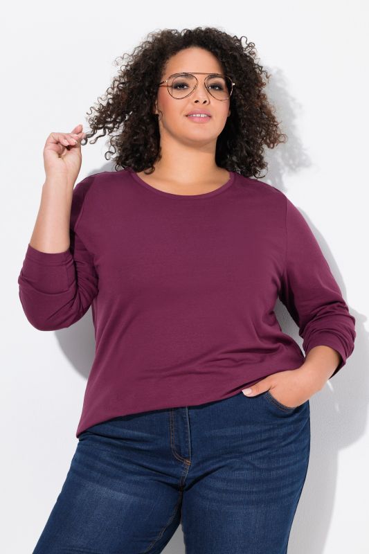 T-shirt Slim Fit, décolleté rond et manches longues