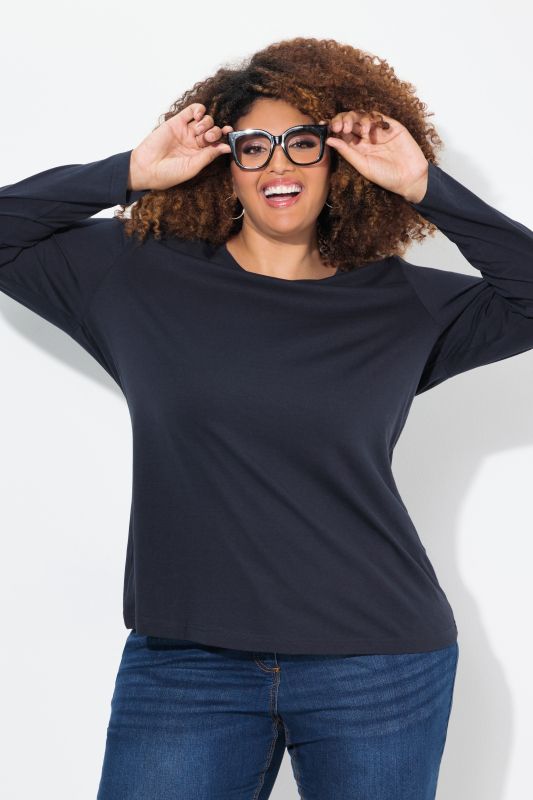 T-shirt Slim Fit, décolleté rond et manches longues