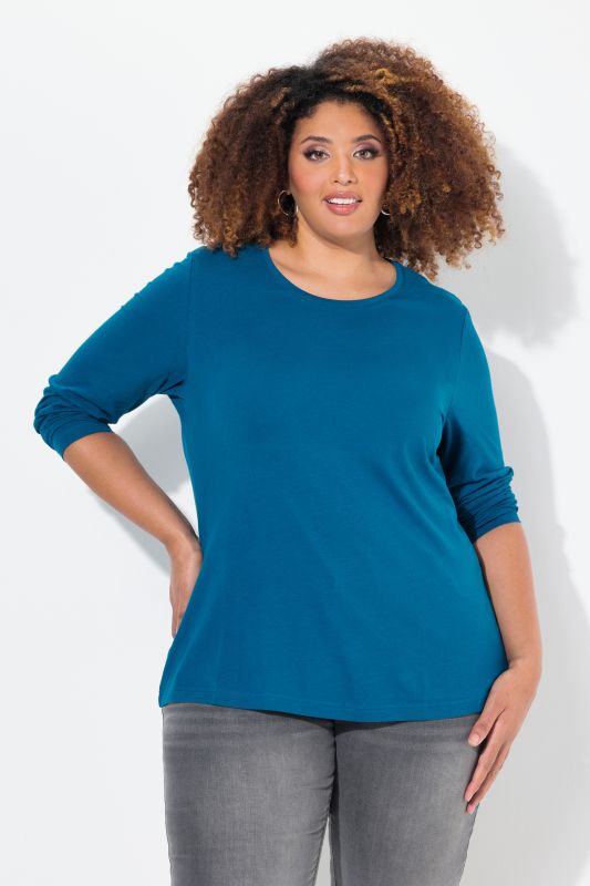 T-shirt Slim Fit, décolleté rond et manches longues