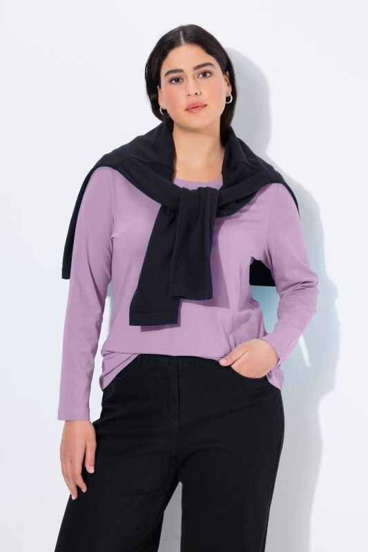 T-shirt Slim Fit, décolleté rond et manches longues