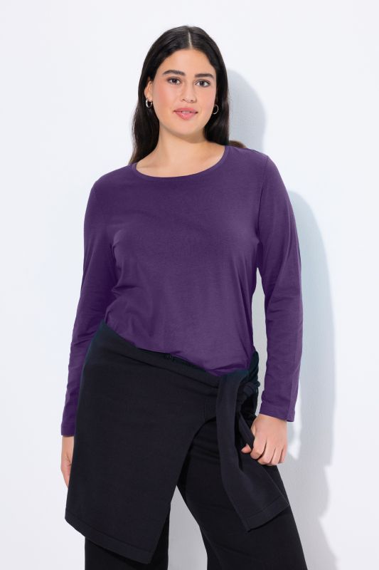 T-shirt Slim Fit, décolleté rond et manches longues