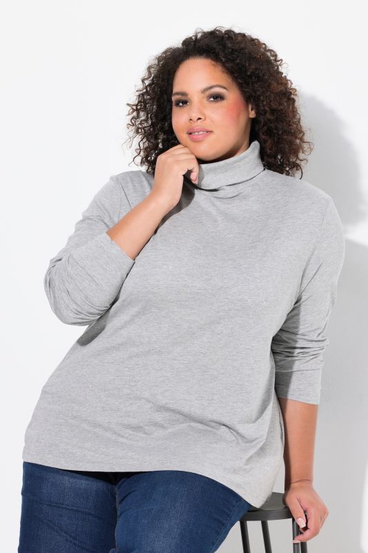 T-shirt col roulé et manches longues, coupe Slim Fit