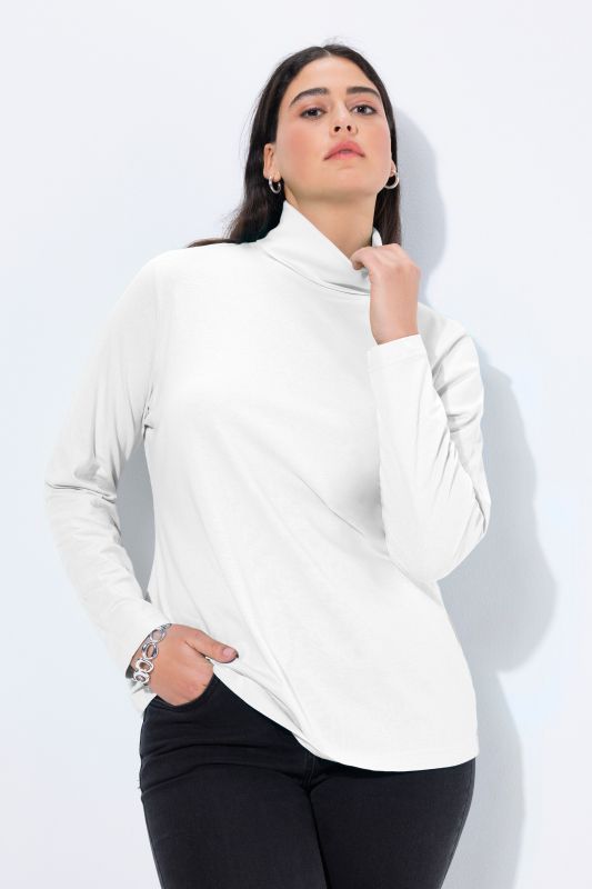 T-shirt col roulé et manches longues, coupe Slim Fit